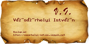 Vásárhelyi István névjegykártya