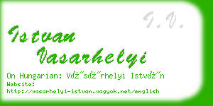 istvan vasarhelyi business card